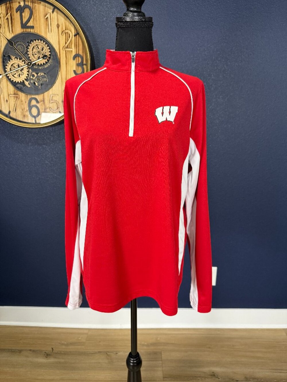 Wisconsin Badgers Campus Heritage Quarter Zip Pullover | S